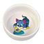 Keramikskål katten med blått 4009