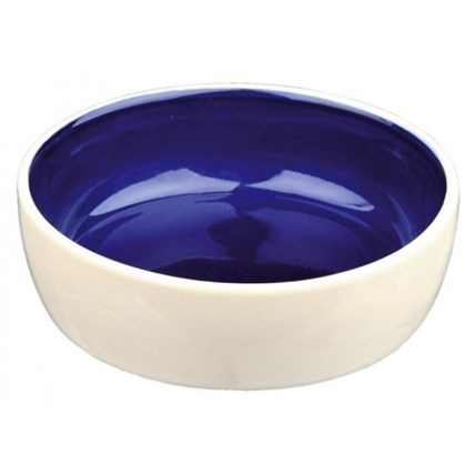 Keramikskål katt Vit/Blå