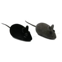 Kattleksaker svart o grå mus m pip, 2-p