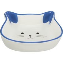 Keramikskål katt Mörkblå