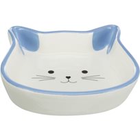 Keramikskål katt Ljusblå