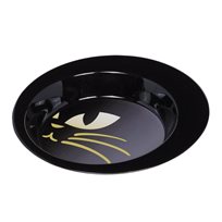 Kattmatskål rostfri Kitty svart